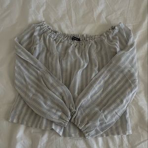 Brandy Melville Striped Off Shoulder Top